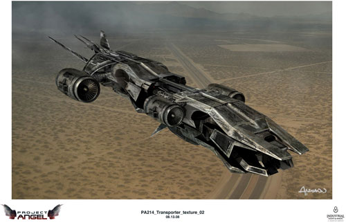 Arte conceptual de Terminator Salvation. Transportador