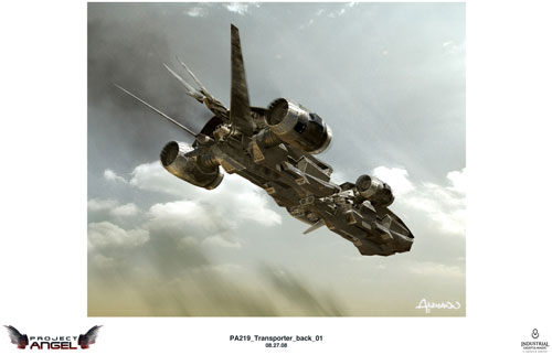 Arte conceptual de Terminator Salvation. Transportador
