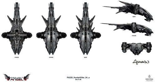 Arte conceptual de Terminator Salvation. Hunterkiller