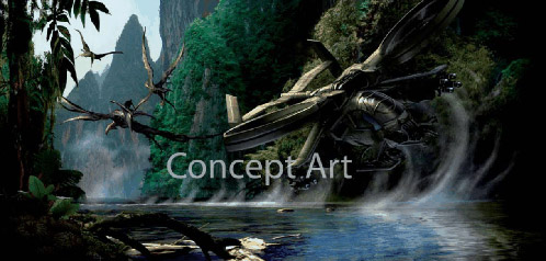 Arte conceptual de un AH-19 SCORPION o un C-21 DRAGON de Avatar