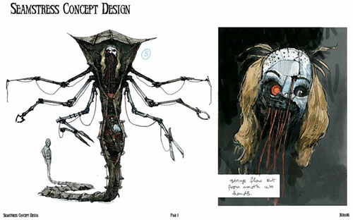 Diseño de las criaturas de 9: la costurera