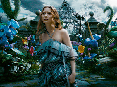 Mia Wasikowska en Alice in Wonderland