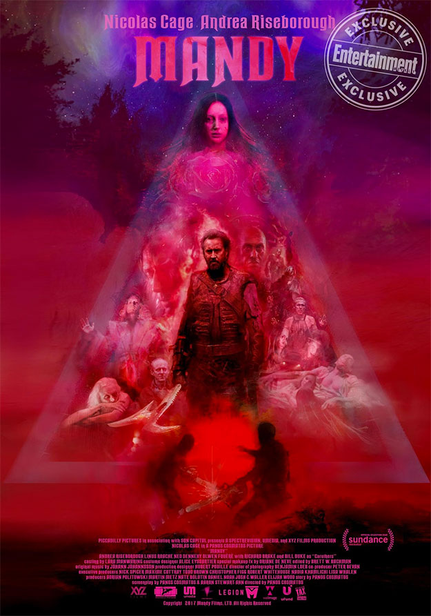 Primer cartel de Mandy con Nicolas Cage