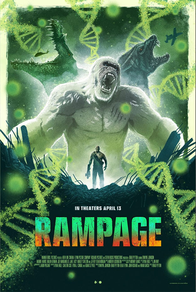 Comparado con el anterior, tanto ADN en este otro cartel de Rampage no impacta lo más mínimo