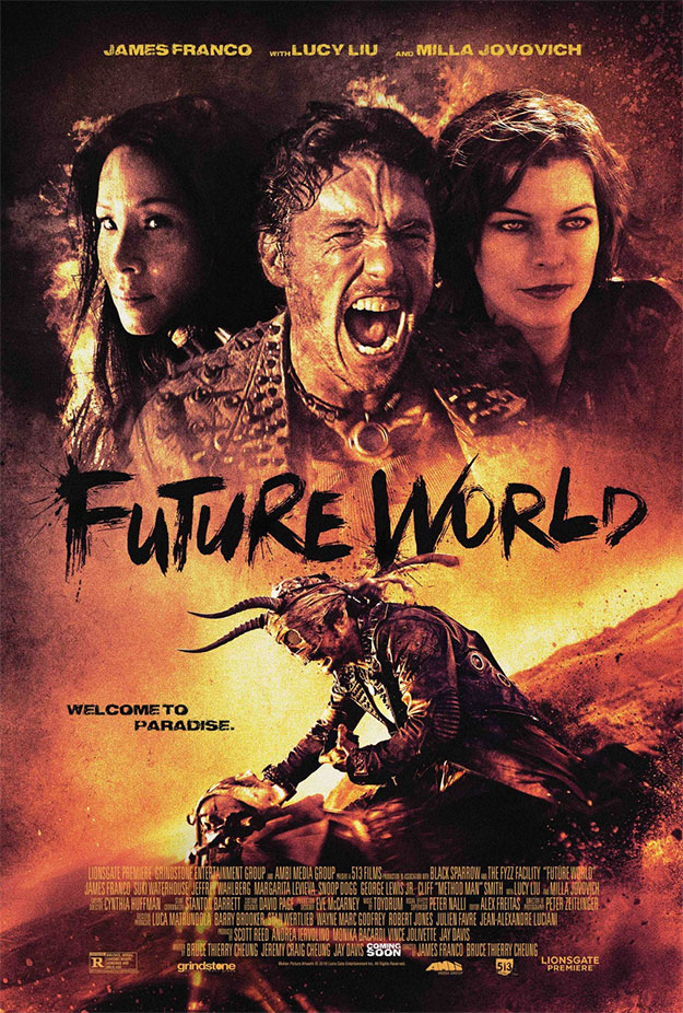 Otro cartel de ese film inconcebible que es Future World... reparto total