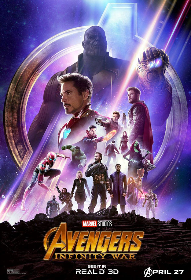 Cartel Real D 3D de Vengadores: Infinity War