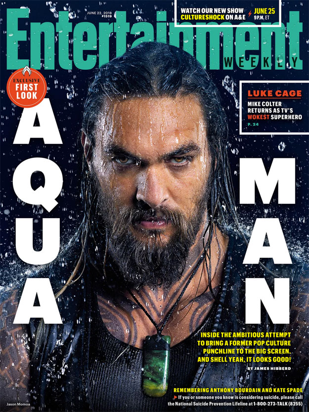 Una de las portadas de EW dedicadas a Aquaman