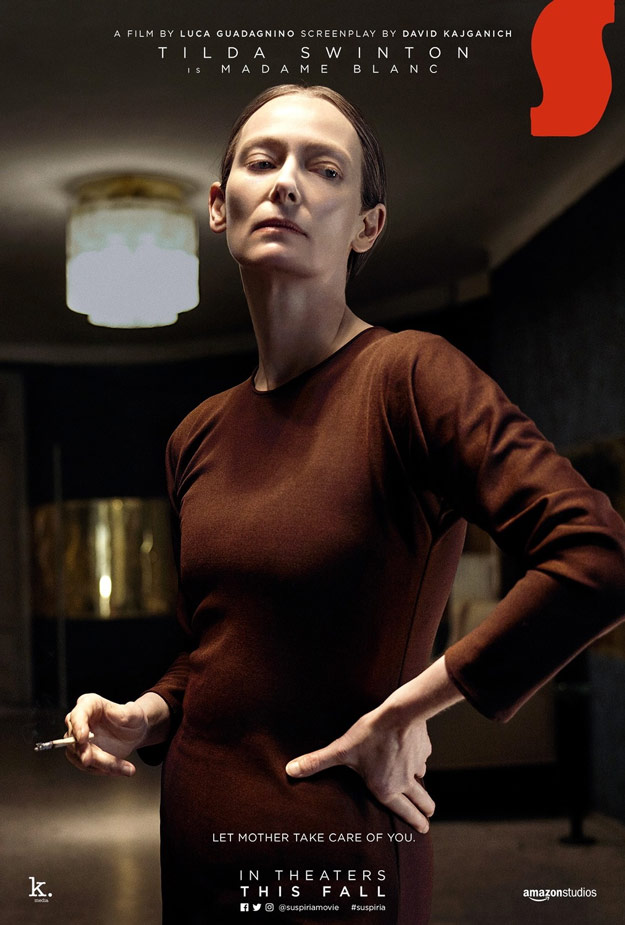 Un nuevo cartel de Suspiria con la gran Tilda Swinton como Madame Blanc