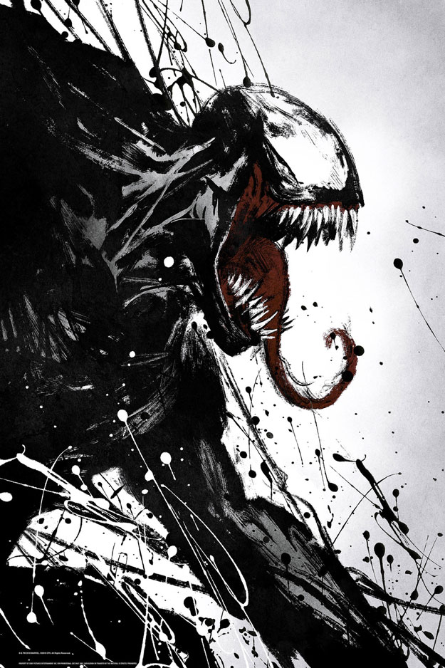 Primero de tres nuevos carteles dibujados de Venom
