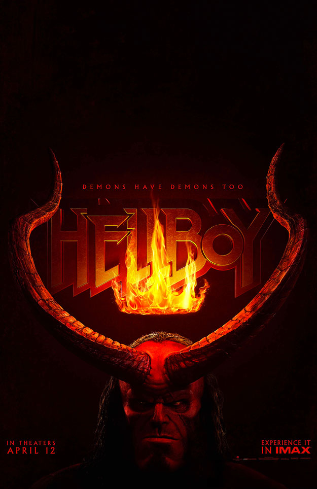 El nuevo cartel de Hellboy... los demonios también tienen demonios