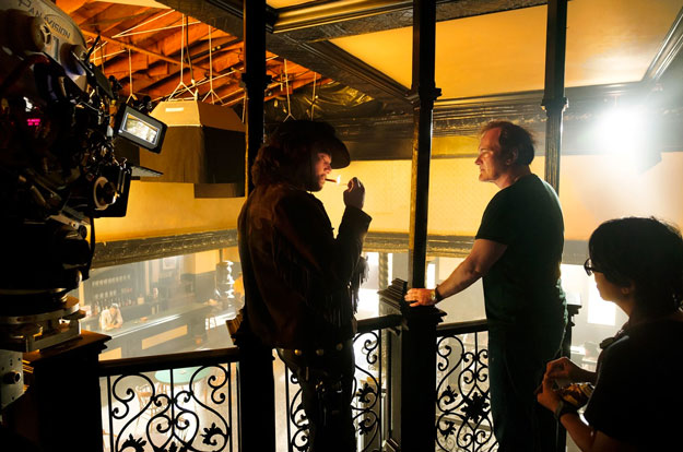 Quentin Tarantino durante el rodaje de Once Upon a Time in Hollywood