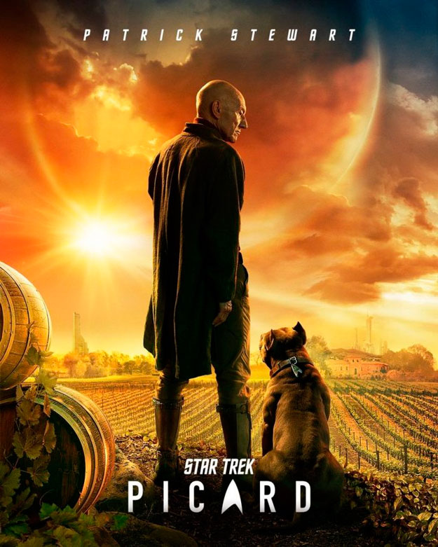 El primer cartel de Picard... Star Trek Picard y perro