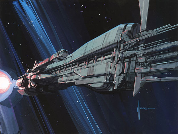 Concept art de Syd Mead para Aliens: el regreso