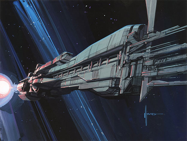 Concept art de Syd Mead para Aliens: el regreso