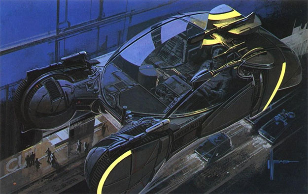 Concept art de Syd Mead para Blade Runner