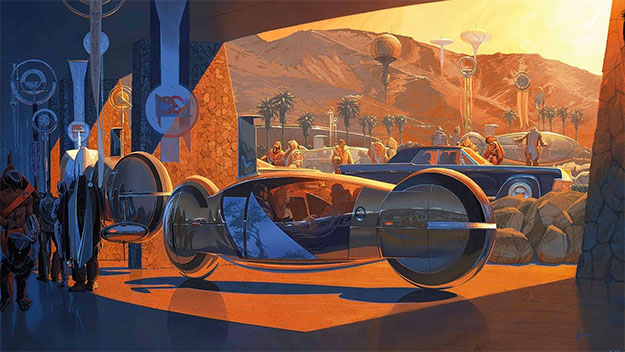 Concept art de Syd Mead para TRON