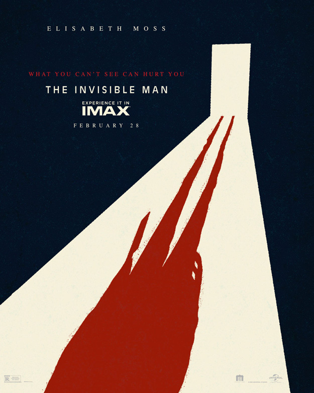 Cartel IMAX de El Hombre Invisible… una historia para no dormir como la copa de un pino