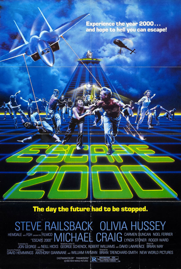 Otro de los carteles de... Escape 2000, título más genérico pero mítico entre la serie B de los años 80