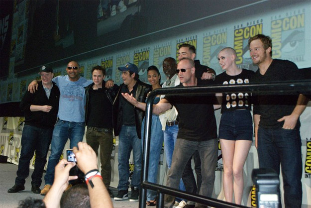Kevin Feige, Dave Bautista, James Gunn, Benicio del Toro, Zoe Saldana, Djimon Hounsou, Lee Pace, Michael Rooker, Karen Gillian y Chris Patt