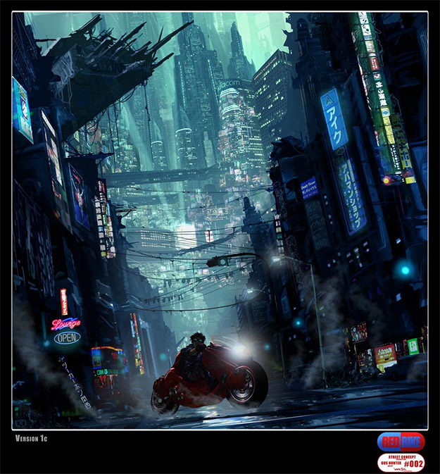 Concept art del Akira de Ruairi Robinson que nunca fue