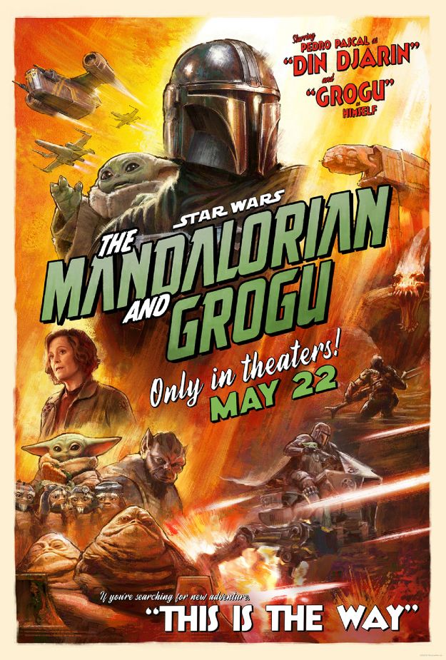 Un cartel de Star Wars: The Mandalorian and Grogu